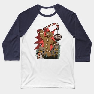 Gingerbread man destroys the city Baseball T-Shirt